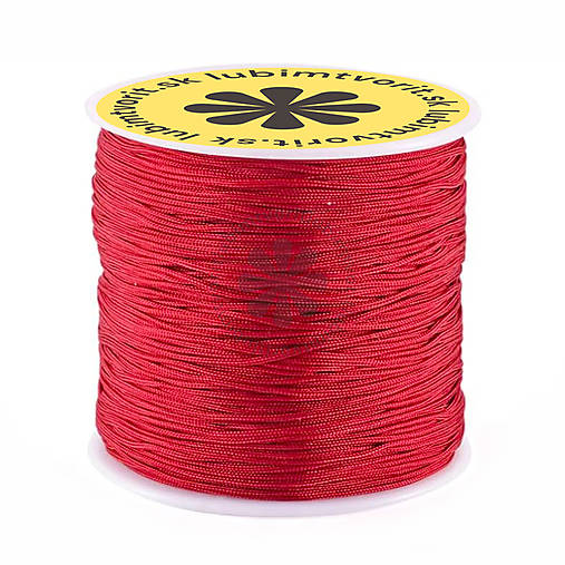 Galantéria - (7454) Nylonová šnúrka, 0.8 mm - 1 meter - 17859623_