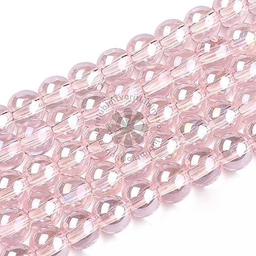 Korálky - (7458) Sklenené korálky, 8 mm - 10 ks - 17859653_