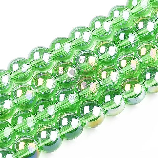 Korálky - (7460) Sklenené korálky, 8 mm - 10 ks - 17859665_