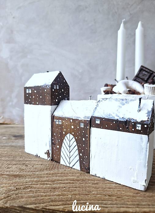 Dekorácie - Domčeky ...zima na Statku - 17860692_