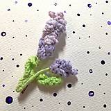 Brošne - BROŠŇA LEVANDUĽA - háčkovaná, bledofialová - 17861782_