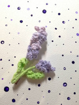 Brošne - BROŠŇA LEVANDUĽA - háčkovaná, bledofialová - 17861784_