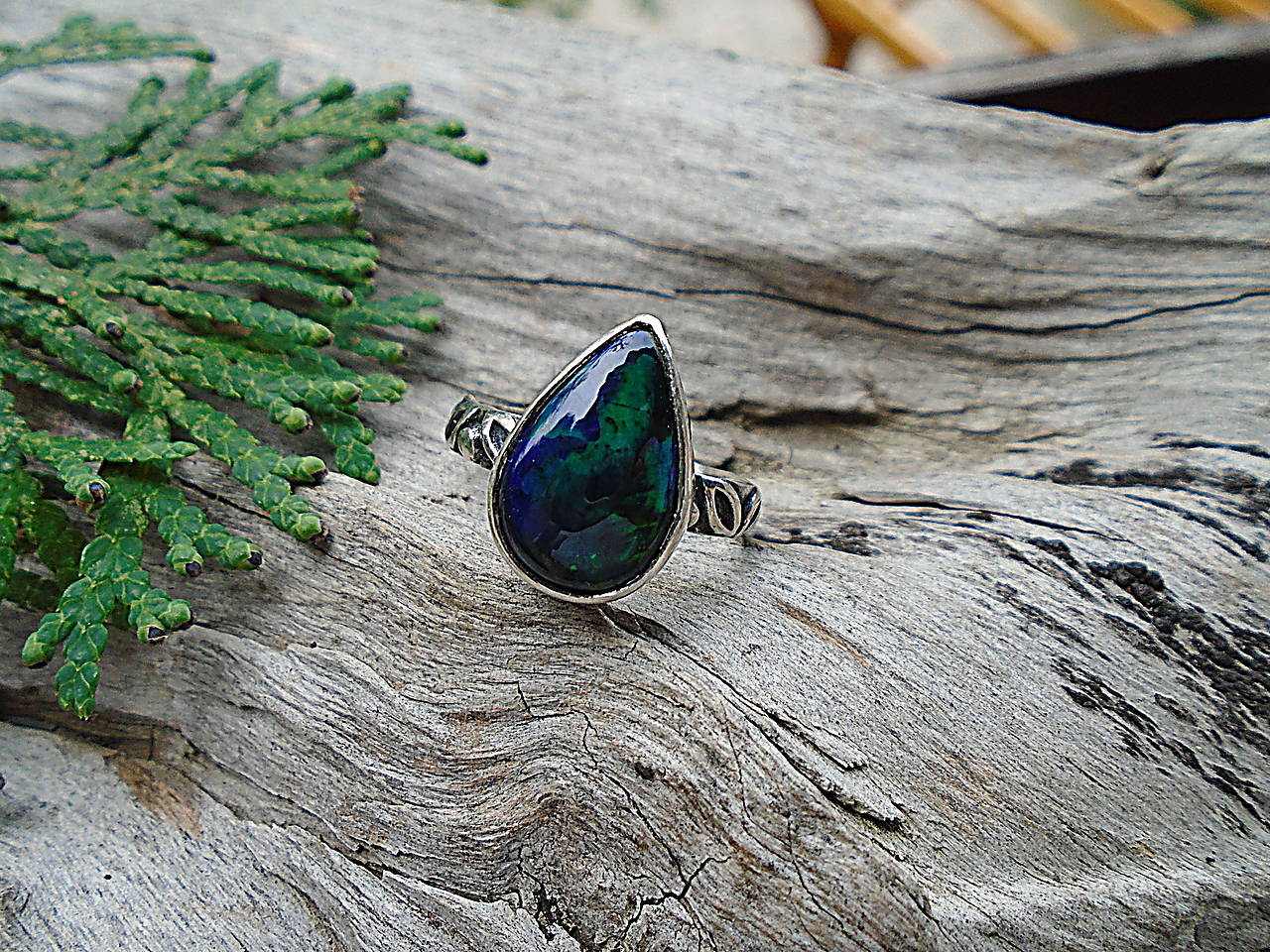 Strieborny prsteň Ag 925 Čierný Etiopsky Opál