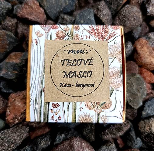 Telová kozmetika - Telové maslo káva - bergamot - 17860510_