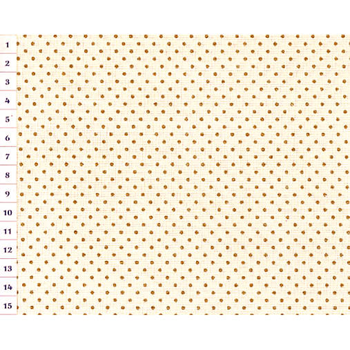 Bavlnená látka Christmas OA Cream, Golden Dots