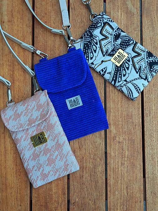 Minibag - béžový, antracitový a cikcak