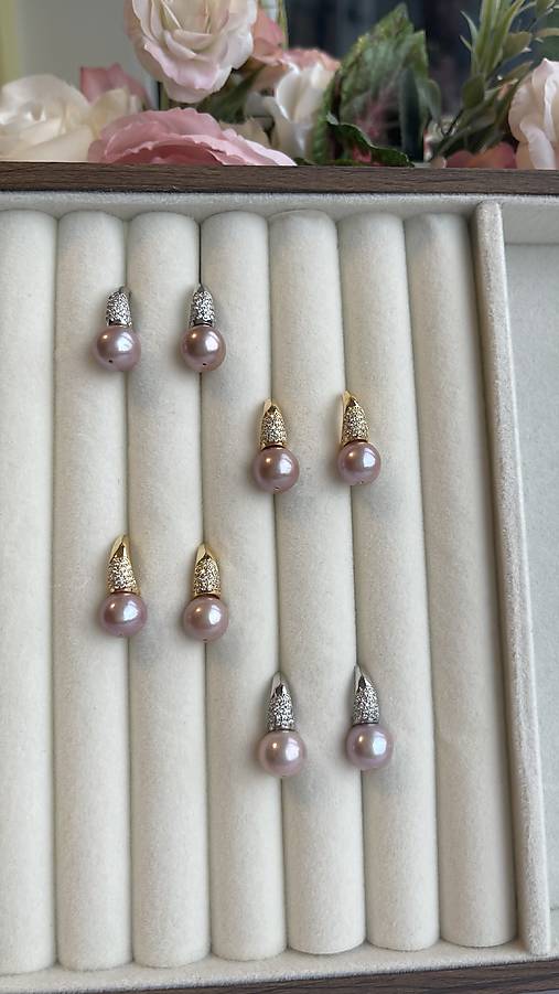 Detské doplnky - Náušnice s prírodnými perlami Edison - 17861083_