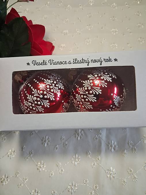 Dekorácie - Vianočné sklenené  gule v darčekovom balení - 17858980_