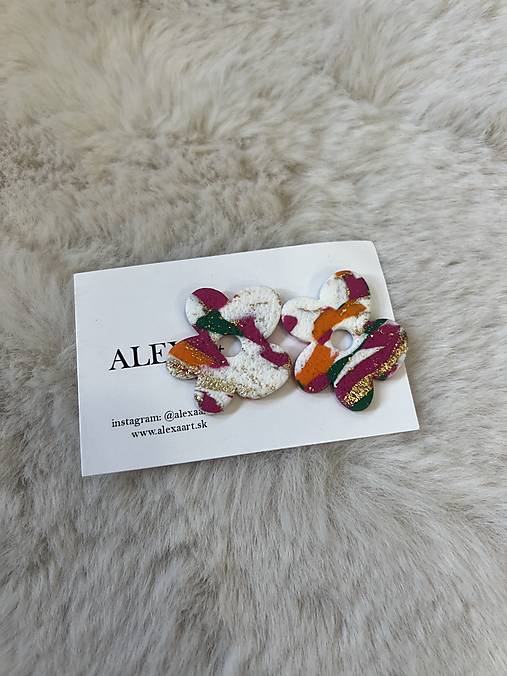 Náušnice z polymérovej hmoty (Labubu)