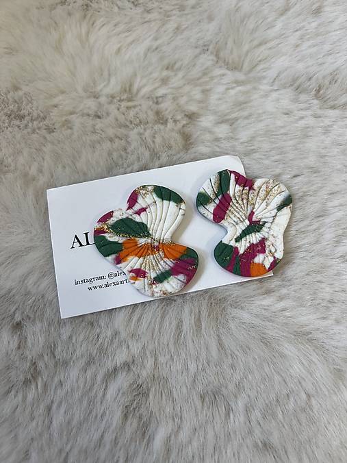 Náušnice z polymérovej hmoty (Pink)