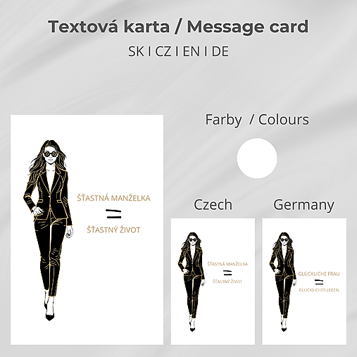Textová karta I Happy Wife - Happy Life