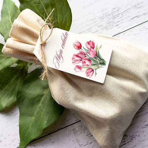 Úložné priestory & Organizácia - Menovky na darčeky, visačky, PDF kvety - 17859065_