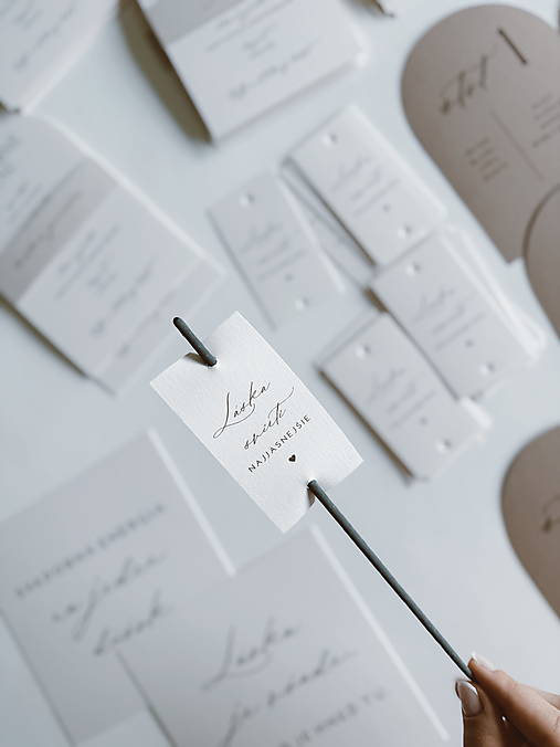 Papiernictvo - Ozdobná kartička na svadobné prskavky - 17862317_