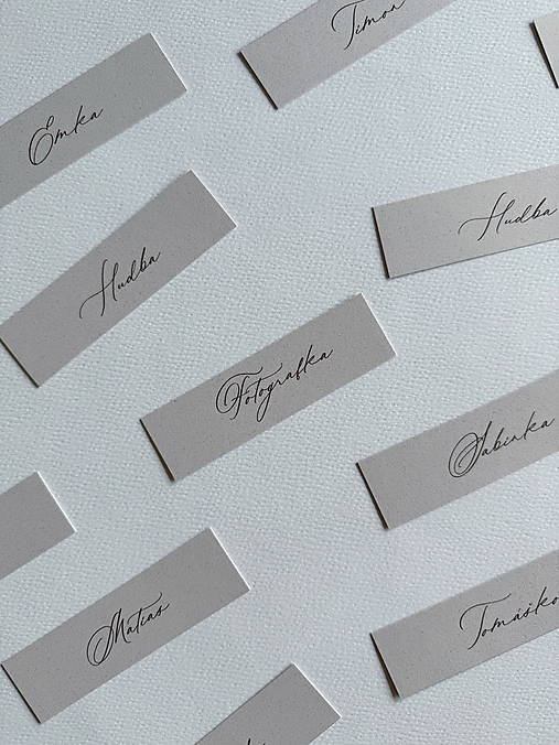 Úložné priestory & Organizácia - Svadobné menovky ružový grep - 17862359_