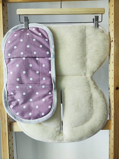 Detský textil - VLNIENKA vložka do autosedačky Cybex Cloud T proti poteniu a Prechladnutiu Bodka ružová - 17863417_