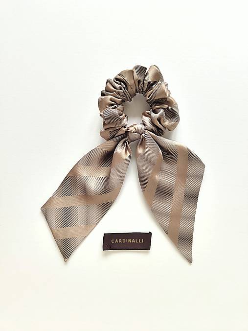 Maxi scrunchie hodvábna (béžová)