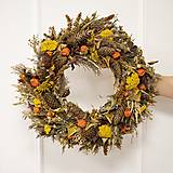 Dekorácie - Veľký prírodný veniec zo sušených rastlín babieho leta a jesene - 17863801_