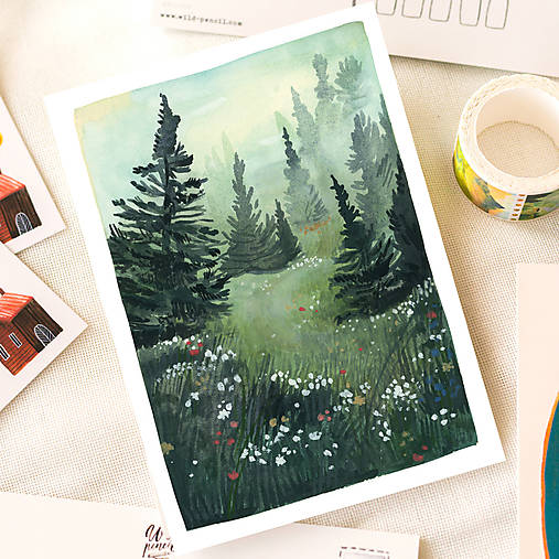 Papiernictvo - Pohľadnica "Pozdrav lesa" - 17863582_