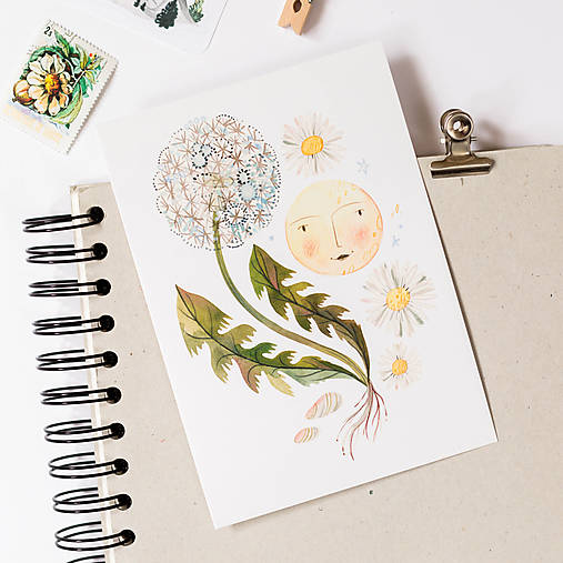 Papiernictvo - Pohľadnica "Púpava" - 17863608_