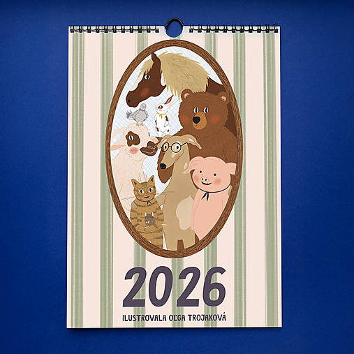 Papiernictvo - Ilustrovaný kalendár 2026 - rozmer A4 - 17864048_