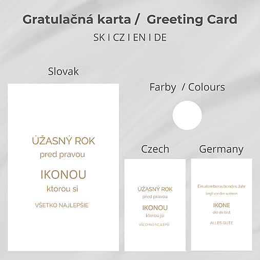 Štýlová moderná gratulačná karta s nápisom - Ikona