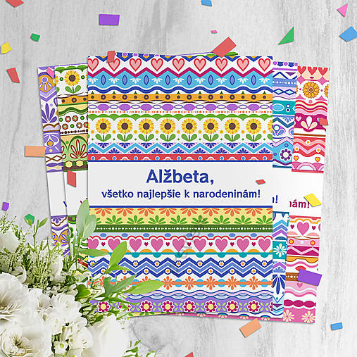 Papiernictvo - Pohľadnica Horizontálne ornamenty - 17864804_