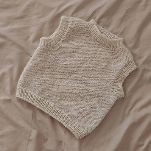 Detské oblečenie - MIJANI Pletená vesta - Krémová 1-2r - 17866266_