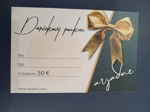 Darčekové poukážky - darčeková poukážka 50 - 17867947_