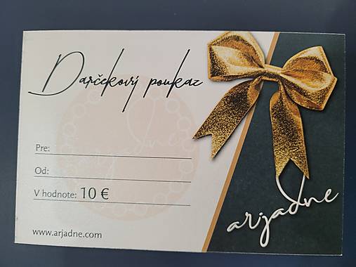 Darčekové poukážky - darčeková poukážka 10 - 17867953_