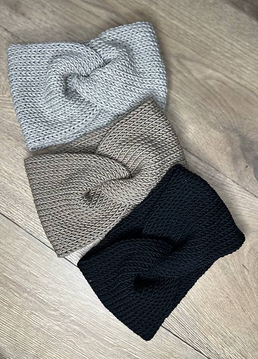 Čiapky, čelenky, klobúky - Akcia merino čelenky - 17865295_