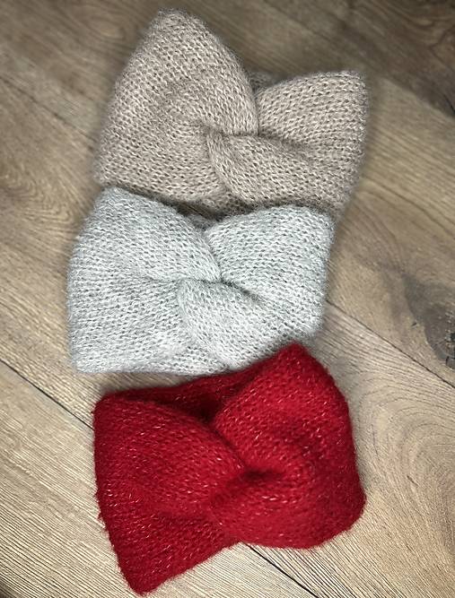 Čiapky, čelenky, klobúky - Akcia merino alpaka čelenky  - 17865313_