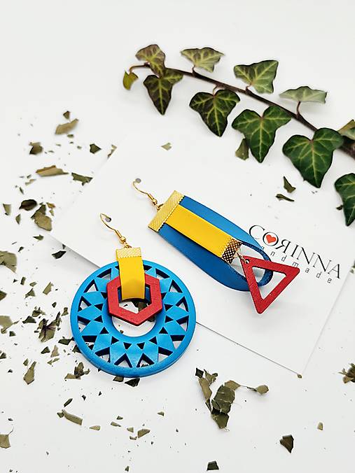 Asymetrické náušnice "KAEDE"