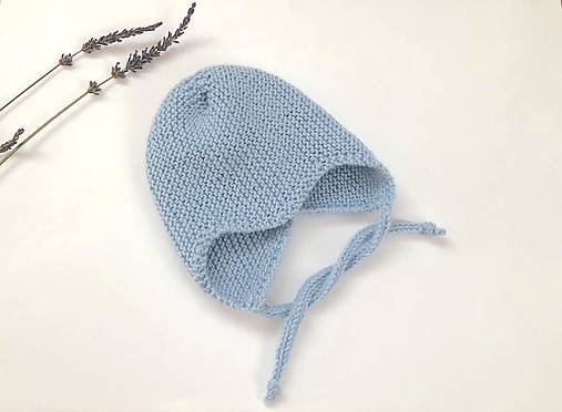 Detské čiapky - Merino čiapočka pre bábätko-malý letec - 17866976_