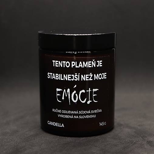 TENTO PLAMEŇ JE STABILNEJŠÍ NEŽ MOJE EMÓCIE sójová sviečka