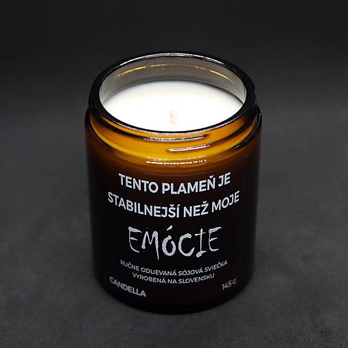 TENTO PLAMEŇ JE STABILNEJŠÍ NEŽ MOJE EMÓCIE sójová sviečka