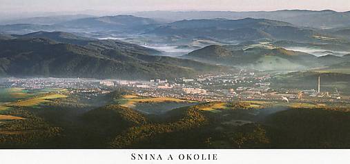 Pohľadnica Snina a okolie