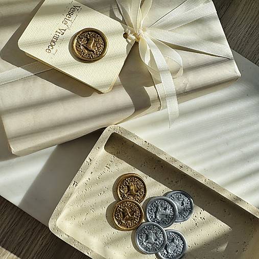 Papier - Vianočné balenia (doplnkové produkty) (Vianočná pečať jeleň - strieborná) - 17865527_