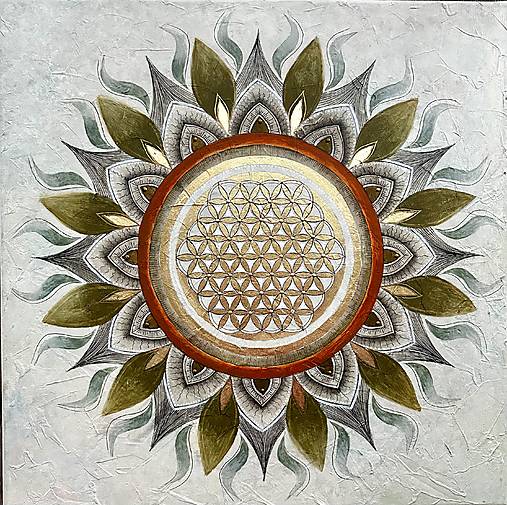Obrazy - mandala Svetlo jednoty, 50 x 50 cm - 17868077_
