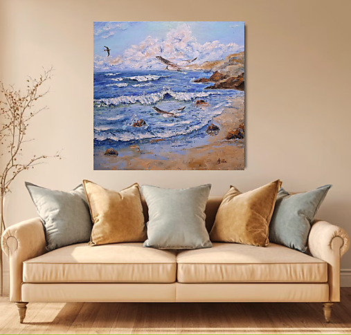 Obrazy - Morské pobrežie_60x60 - 17868182_