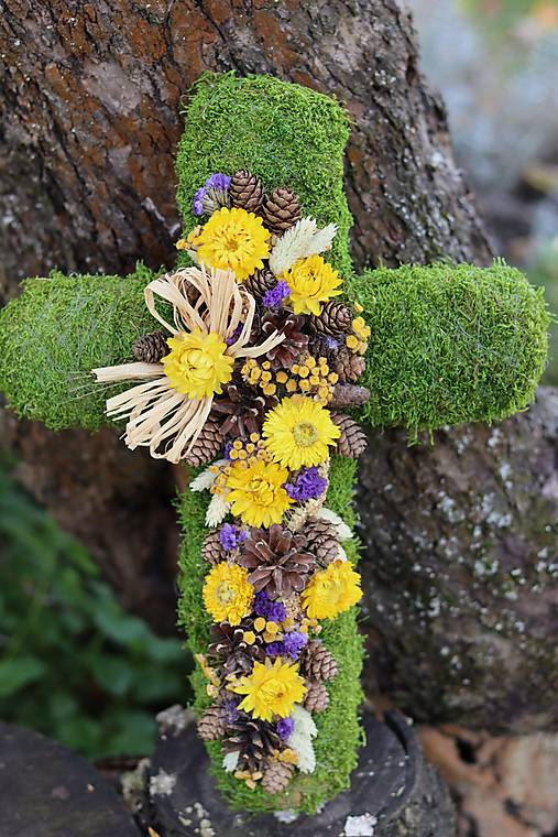 Dekorácie - Krížik na hrob - 17868719_