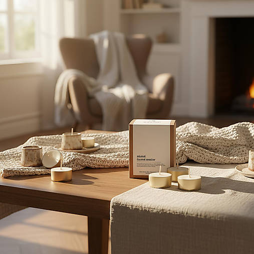 Sviečky - Čajové sviečky - Sójové / 20ks - 17870479_