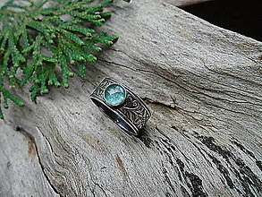 Prstene - Strieborny prsteň Ag 925 Kyanit - 17868629_