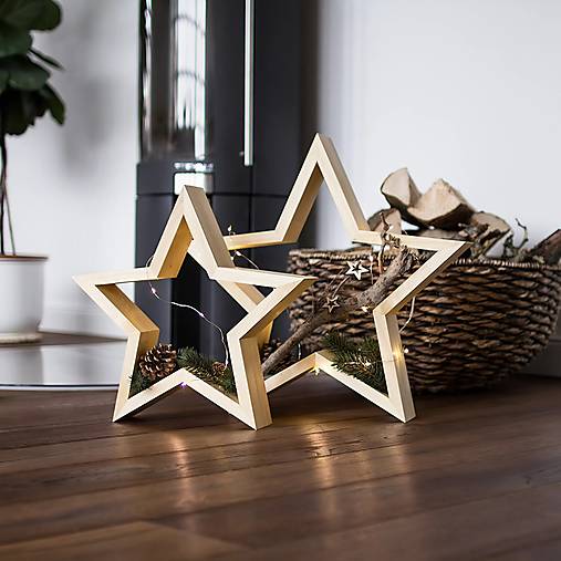 Dekorácie - Smreková samostojaca hviezda - 17868552_