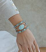 Náramky - Wrap Amazonit  - 17869331_