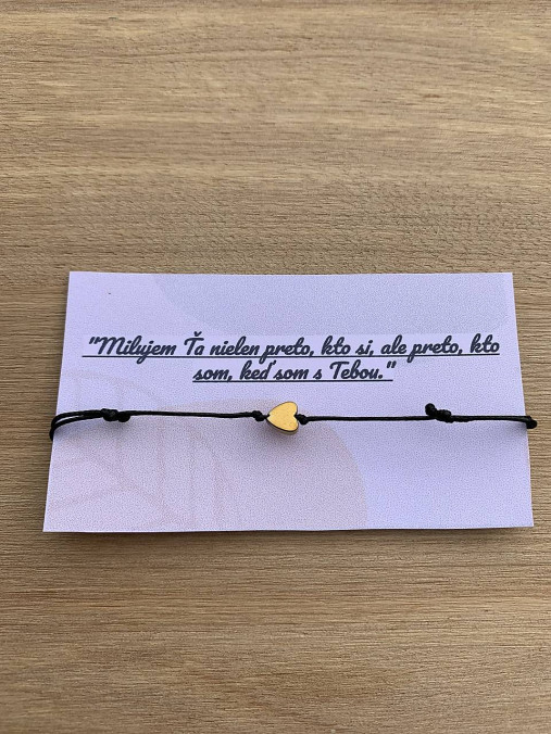 Náramky - náramky so srdiečkom - Hematit (čierna-zlaté hranaté srdce-6mm) - 17869456_