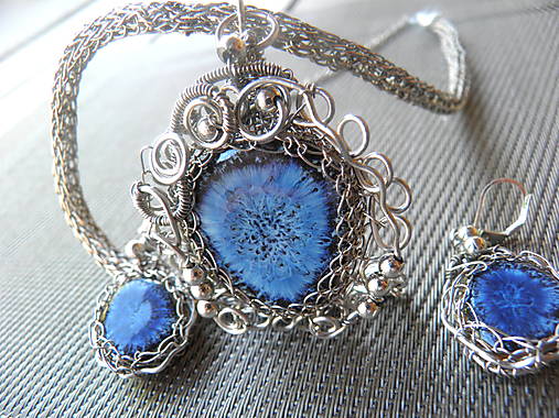 Sady šperkov - Drôtikovanie- šperky Oceán - 17870624_