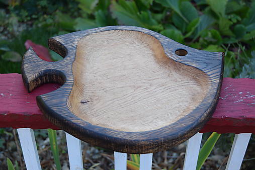 Nádoby - Miska/denko z duba - rybka - 17871977_