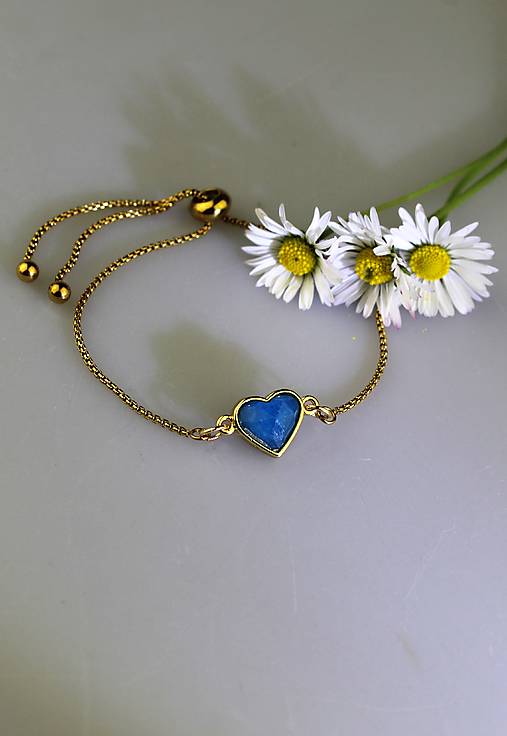 Náramky - apatit náramok srdiečko - 17872933_