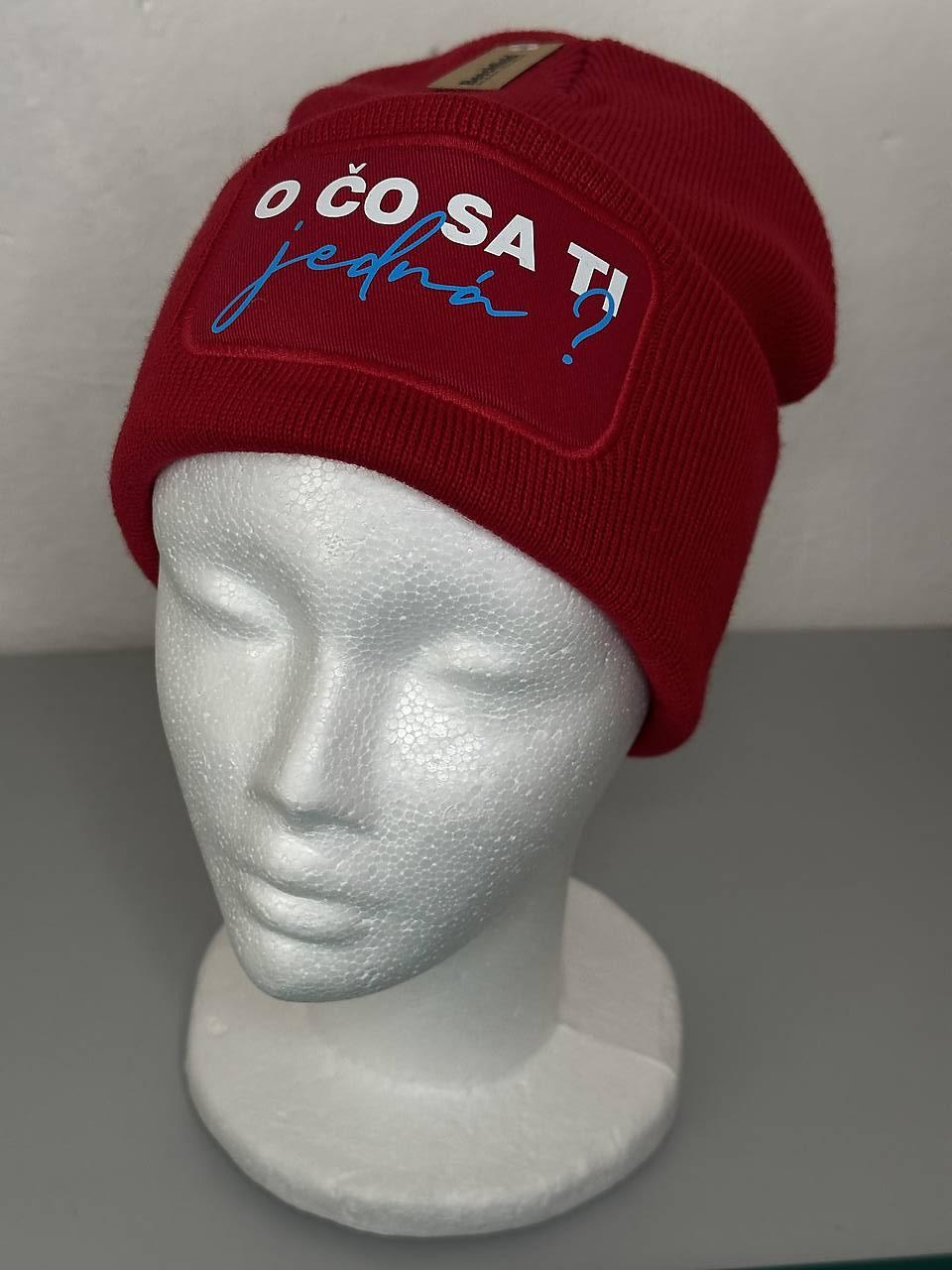 Zimná čiapka s potlačou (O čo sa ti jedna?)