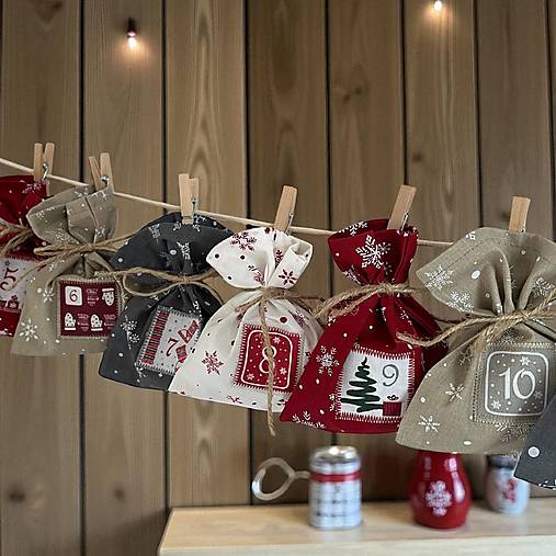 Úžitkový textil - Adventní kalendář č.34 - 17871964_